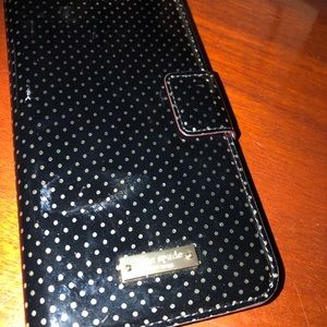 Black polka dot Kate spade iPhone 6 folio
